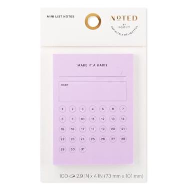 Imagem de Notas do rastreador de hábitos Post-it: 10 cm x 7,4 cm (Lilás) / 100 folhas por bloco/1 pacote