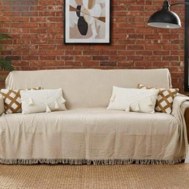 Imagem de Manta para Sofá 3,00 X1,80m / 2,40 X 1,80m / 2,10 X 1,20m Manta Sofa Gigante, Elegante e Atraente(3 METROS-AREIA)