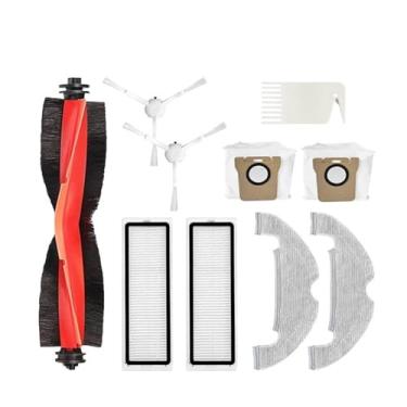 Imagem de Compatible With Xiaomi Robot Vacuum X10 Robot Vacuum Cleaner Parts Replacement Main Side Brush Hepa Filter Mop Cloth Dust Bag Accessories(Burgundy)