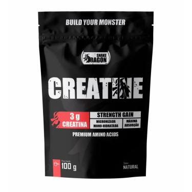 Imagem de Creatina Micronizada Monohidratada Snake Dragon 100 g Suplemento Alimentar em Pó-Unissex