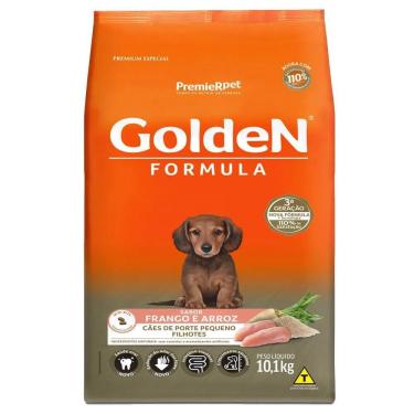 Imagem de Ração pra Cães Filhotes Raças Pequenas Golden Fórmula sabor Frango e Arroz Mini Bits 3kg