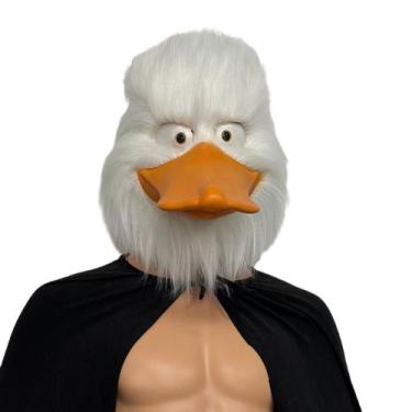 Imagem de Máscara, cabeça de pato branco, fantasia de cosplay, resina de látex a