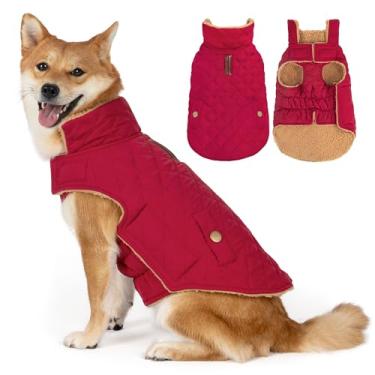 Imagem de Vitiswap Casaco de inverno para cães, jaqueta para cães com forro de lã quente, impermeável, à prova de vento, para cães, roupas de clima frio, roupas para cachorros, roupa de neve com orifício para