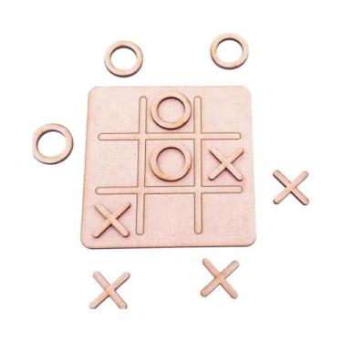 Imagem de Kit 50 Unidades Jogos Da Velha Tabuleiro Mdf 10x10cm Lembrancinhas Aniversário (50)