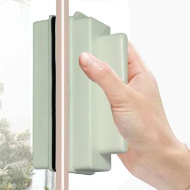 Imagem de Limpador Magnético de Vidros Dupla Face, Limpa Vidros de Janela com Ímã, Branco, Plástico Resistente, Limpeza de Ambos os Lados