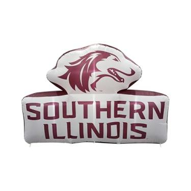 Imagem de FANMATS Mascote inflável NCAA Southern Illinois Salukis - Display inflável autoinflável, ventilador e cordões embutidos, logotipo oficial da equipe - mostre seu espírito durante todo o ano
