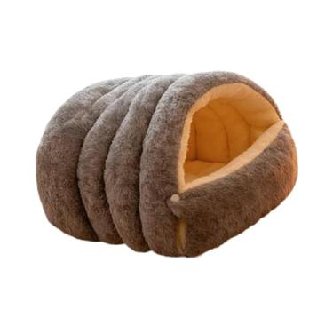 Imagem de WeiLaiKeQi Cama almofadada para gato, confortável, macia, lavável e espessa, tipo casinha, ideal para filhotes, cães pequenos e gatinhos, perfeita para brincar, M