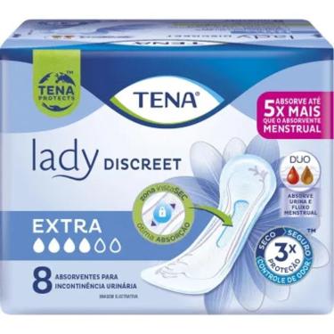 Imagem de Absorvente para Incontinência Urinária Tena Lady Discreet Extra 8 Unidades