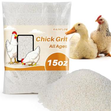 Imagem de RAINFLOW Grão de pintinho de 425 g com cálcio - Grão de calcário de malha 20-40 para galinhas e patos, suporte digestivo natural de aves de capoeira para galinhas jovens e galinhas em camada de ovo