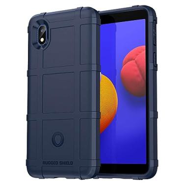 Imagem de IDEWEI Capa para Samsung Galaxy A3 Core, fibra de carbono refinada, anti-queda, anti-impressões digitais, proteção integral. A capa do telemóvel é compatível com Samsung Galaxy A3 Core