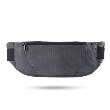 Imagem de Bolsa esportiva à prova d'água, bolsa de celular de corrida para homens e mulheres, bolsa de cintura ajustável para atividades ao ar livre para viagens (cinza)