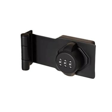 Imagem de 1 fechadura de porta deslizante com senha com fivela de ângulo reto para uso doméstico (C1-prata)