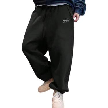 Imagem de Calça Moletom Flanelada Inverno Treino Bolso Academia-Unissex