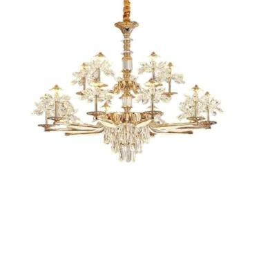 Imagem de Luminária pendente de luxo New Light em estilo antigo europeu e francês | Ideal para sala de estar, sala de jantar e quarto (10 lâmpadas)