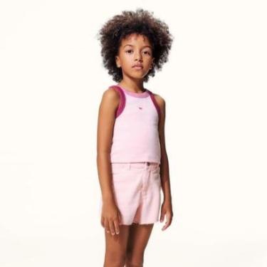 Imagem de Regata Canelada Infantil Menina Verão Rosa - Hering Kids-Feminino