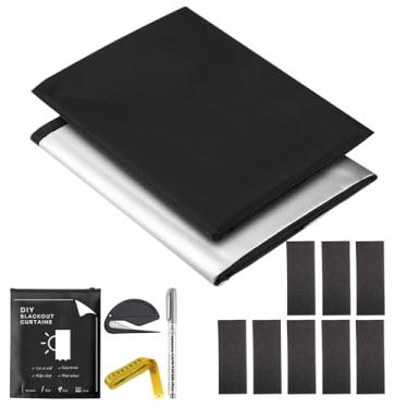 Imagem de Cortinas Blackout Para Quarto | Proteção UV Tecido Seguro Ajustável | Blackout Para Ambientes Internos,Proteção Para Sono de Bebês, Crianças e Família