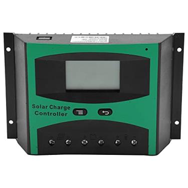 Imagem de Controlador de carga solar 50A 48V Regulador solar automático com display LCD para uso doméstico Painel solar de carregamento de bateria à prova d'água IP32