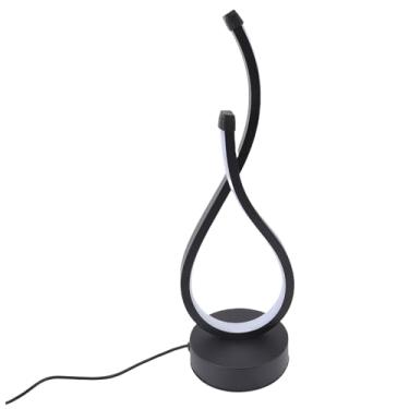 Imagem de Garosa Candeeiro de Mesa Em Espiral, Candeeiro de Cabeceira LED de Alumínio Com Luz Regulável Em 3 Cores, Brilho Ajustável para Quarto, Sala de Estar, Escritório