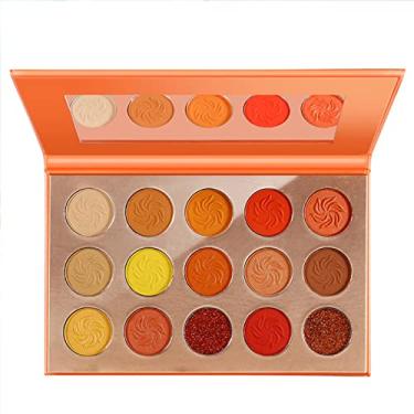 Imagem de Paleta de Sombra Olhos 15 Cores Pó Fino Matte Shimmer Olho Maquiagem Diária Festa Casual Casamento Salão Profissional Uso Pessoal Longa Duração
