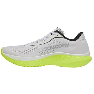 Imagem de Saucony Tênis masculino Kinvara 15, Branco/Citron, 10.5