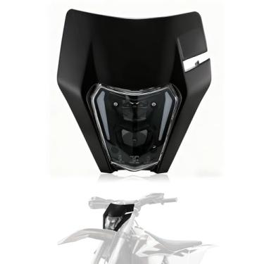 Imagem de JFG RACING Farol Universal Para Motocross Com Piscas - Kit De Led Motocicleta, Pit Bike, Quadriciclo Enduro Preto