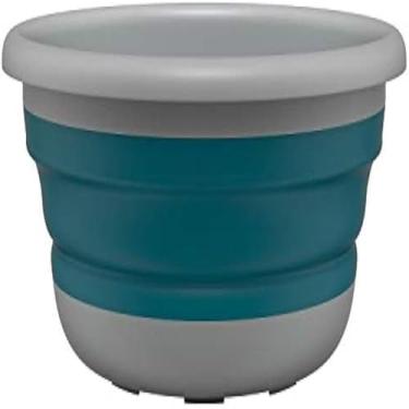 Imagem de Bacia multiuso dobravel portatil para cozinha e lavagem, azul