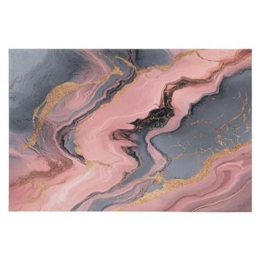 Imagem de CEBUGI Tapete de área 60 x 90 cm macio lavável tapete antiderrapante com suporte de borracha cinza mármore padrão tapetes para sala de estar, quarto, decoração de casa