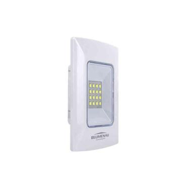 Imagem de Luminária de Emergência Embutir 4x2 LED Bivolt 1W 6.500K Branco - BLUM