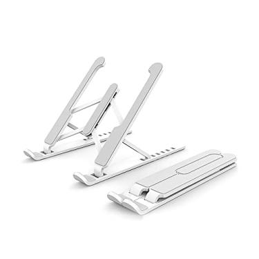 Imagem de Suporte ajustável de laptop e tablet com ângulos múltiplos portátil dobrável para design oco elevador 10-16