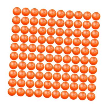 Imagem de oshhni Bolas de rifa redondas, lisas e compactas de 4 cm, decorativas para eventos, leves, para máquinas de automática, cápsulas para bolas de bingo, Laranja, 95 a 100 Bolas