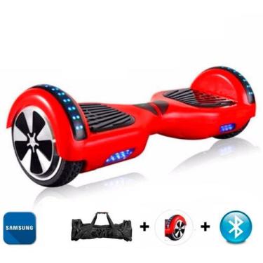 Imagem de Hoverboard 6.5 Polegadas Vermelho - Bluetooth, Led Lateral e Frontal, 