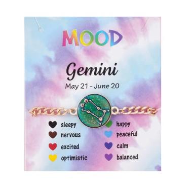 Imagem de COLORFUL BLING Pulseiras do zodíaco para mulheres e homens, 12 constelações, signo que muda de cor, pulseira com pingente de emoção e sensação de temperatura, joia de horóscopo, presente de