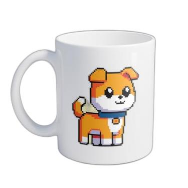 Imagem de Caneca Xícara de Café Porcelana 300ml Design Alegre de Cachorro