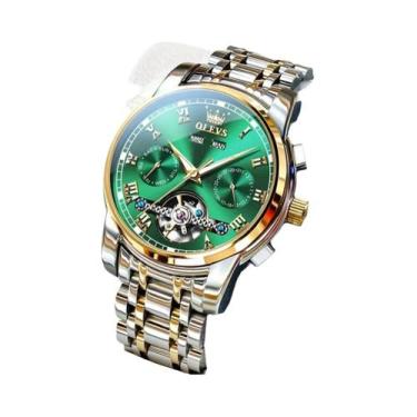 Imagem de Relógio Mecânico Luxuoso Masculino OLEVS 6607 Automático Esqueleto Com