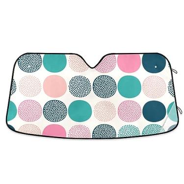 Imagem de Persianas coloridas de bolinhas para carro, persianas de carro para janelas dianteiras, acessórios de carro de verão