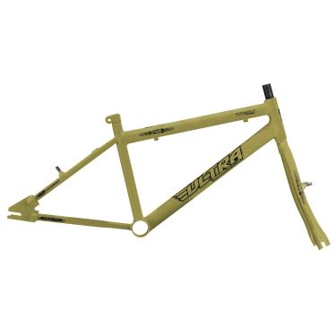Imagem de Quadro Com Garfo em Aço Carbono Bicicleta Ultra Bike Masculino Aro 20 Verde Oliva Fosco