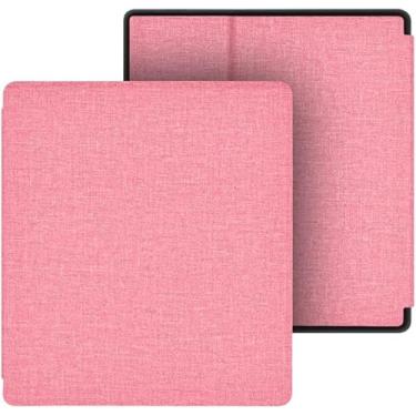 Imagem de GUKSRASO Capa para 7 Polegadas Kindle Oasis (9ª/10ª Geração) – com Alça de Mão, Material TPU, Superfície com Textura em Tecido e Função Automática de Ligar/Desligar