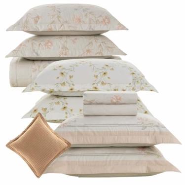 Imagem de Kit Colcha Queen + Jogo de Lençol Karsten, 10 Peças, 100% Algodão Percal, 200 Fios (Amber, Queen)