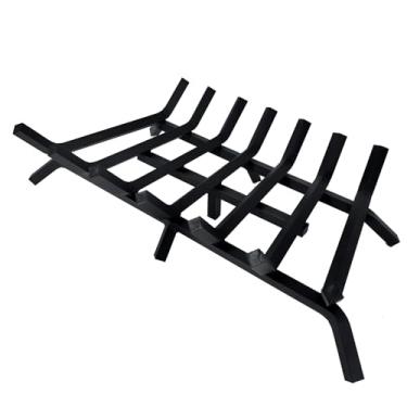 Imagem de Fjpacemt Grelha de lareira resistente, 76 cm, 7 barras, suporte de grades de tronco, 1,4 cm de largura, aço sólido