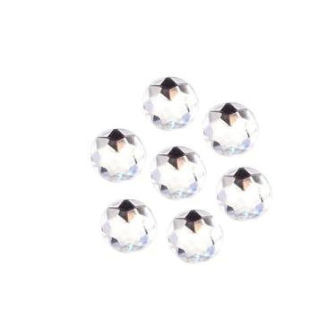 Imagem de Cabochões redondos de 8 mm com borda chanfrada, strass de plástico traseiro plano, pedras de acrílico galvanizadas para joias DIY, arte de unhas, enfeites artesanais (cor 1)