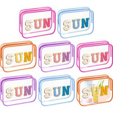 Imagem de Bolsas de maquiagem solar impermeáveis transparentes Kacctyen, 18 x 14