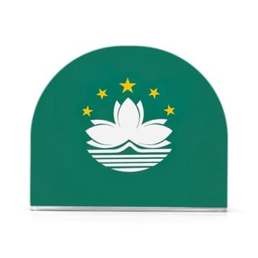 Imagem de Porta-guardanapos com bandeira de Macau, pacote com 2, porta-guardanapos para guardanapos de pano, suporte de guardanapos de papel
