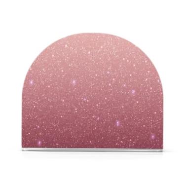 Imagem de Porta-guardanapos de banheiro com glitter ouro rosa, 1 pacote com suporte de guardanapo ao ar livre, suporte de guardanapo de acrílico