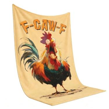 Imagem de Manta Engraçada - Cobertor De Galinha Macio E Quente,Manta Macia de Galo para Sofá | para Sofá Quarto Sala de Estar Casa de Campo Escritório Homens Mulheres