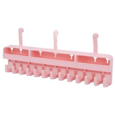 Imagem de ZJchao Suporte de Extensão de Cabelo de Silicone e Cabide Sem Broca Ventosas Economia de Espaço Peruca Suporte Chapéu Rack para Estilo Acessórios Organizador (Rosa)