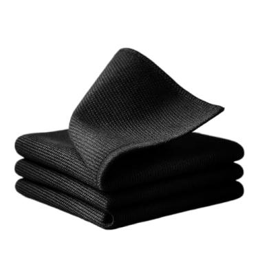 Imagem de Kit auto pano de microfibra preto 40x40 limpo alta absorção não arranhar(3)