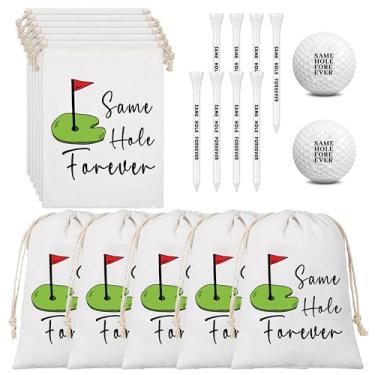 Imagem de Whaline 32 peças de lembrancinhas de despedida de solteiro de golfe, 8 peças, sacos de brindes com cordão com 8 peças, 16 peças, camisetas de golfe para acessórios de treinamento, padrinhos, chá de