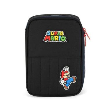 Imagem de Estojo Box 36 Pens Infantil Super Mario - Luxcel Cor:Preto