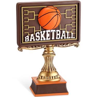 Imagem de Wiwiqing Pacote com 2 Troféus de Basquete de Março Prêmio Vencedor de Basquete para Torneio Desafio Loucura Engraçado Reconhecimento Troféu Presente de Apreciação para Campeão Vencedor Prêmios Amigos