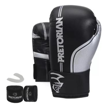 Imagem de Kit Pretorian First FX Boxe Muay Thai Luva Bandagem Protetor-Masculino